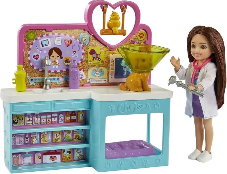 Ігровий набір лялька Барбі Челсі Ветеринарна клініка Barbie Chelsea Pet Vet Playset HGT12Ігровий набір лялька Барбі Челсі Ветеринарна клініка Barbie Chelsea Pet Vet Playset HGT12Ігровий набір лялька Барбі Челсі Ветеринарна клініка Barbie Chelsea Pet Vet P КБ0148 фото