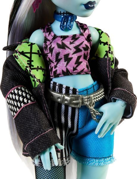 Кукла Монстер Хай Френки Штейн Monster High Frankie Stein in Denim HXH73 КМ0041 фото