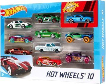 Набір з 10 машинок Хот Вілс Hot Wheels 10 Car Gift Pack (в асортименті) 54886 ХВ0042 фото