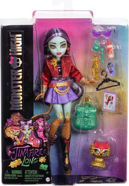 Лялька Монстер Хай Джинафаєр Лонг з вихованцем Monster High Jinafire Long with Pet Dog Cloudy Mattel HYV58 КМ0055 фото
