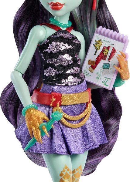 Лялька Монстер Хай Джинафаєр Лонг з вихованцем Monster High Jinafire Long with Pet Dog Cloudy Mattel HYV58 КМ0055 фото