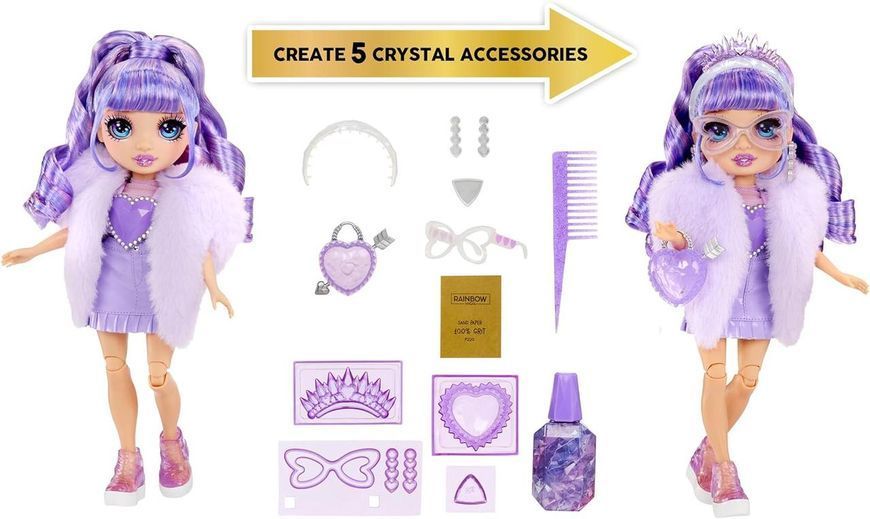 Лялька Rainbow High Creative crystals Віолетта з аксесуарами 121404 КР0018 фото