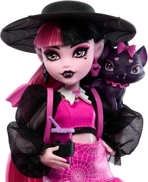 УЦЕНКА (Примятая коробка) Кукла Монстер Хай Дракулаура с питомцем Draculaura with Pet Bat-Cat Count Fabulous HRP64 КМ0035 фото