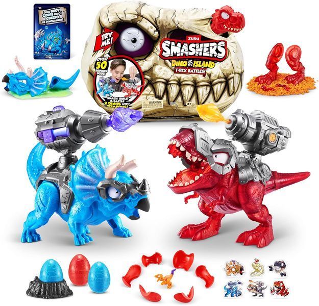 Ігровий набір Smashers Dino Island Діно Череп Червоний 74102A РА0025 фото