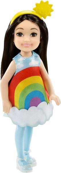 Лялька Барбі Челсі в костюмі Веселки Barbie Club Chelsea Dress-Up Doll in Rainbow Costume GRP70 КБ0084 фото