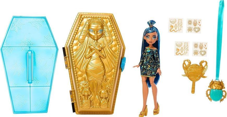 Кукла Монстер Хай Клео де Нил Золотой бьюти кейс Monster High HNF72 КМ0028 фото