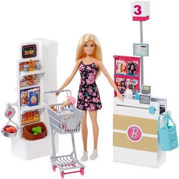 УЦЕНКА (Примятая коробка) Барби в супермаркете Barbie Supermarket Set, Blonde FRP01 КБ0218 фото