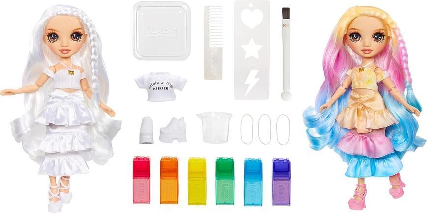 Лялька Рейнбоу Хай Розфарбуй і створи сам Rainbow High Watercolor & Create Fashion DIY Doll Brown Eyes 507598 КР0019 фото