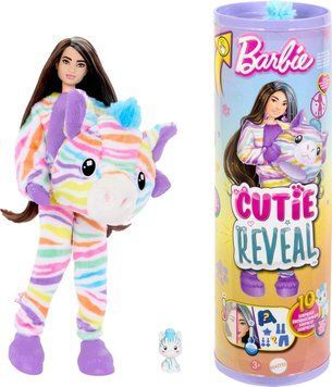 Кукла Barbie Cutie Reveal Зебра серия Цветные мечты HRK39 КБ0026 фото
