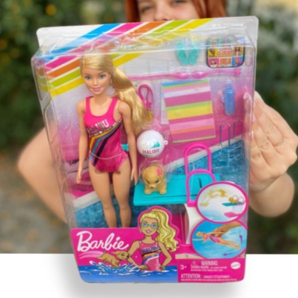 Лялька Барбі Чемпіон із плавання Barbie Dreamhouse Adventures Swim 'n Dive Doll GHK23 КБ0092 фото