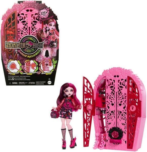 Лялька Монстер Хай Дракулаура Шафка з секретами Таємниці саду Monster High Skulltimate Secrets Draculaura HYT72 КМ0057 фото