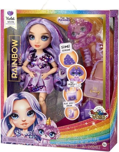 Кукла Рейнбоу Хай Вайолет Rainbow High Violet Slime Kit & Pet 120223 КР0002 фото