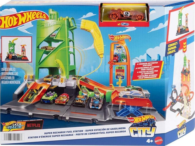 Игровой набор заправочная станция Hot Wheels City Track Set Super Recharge Fuel Station HTN79 ХВ0022 фото
