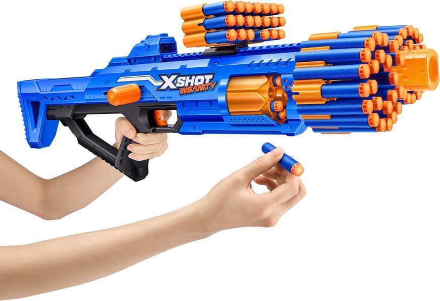 Іграшкова зброя Zuru X-Shot Швидкострільний бластер Insanity-Berzerko 8 Shot 48 набоїв 36610R ХС0001 фото
